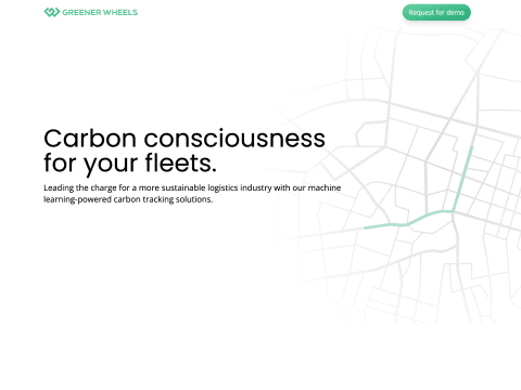 Greener Wheels is carbon footprint tracking and analytics software for logistics companies.